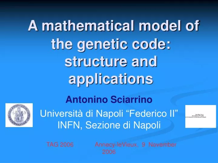 a mathematical model of the genetic code structure and applications