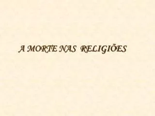 a morte nas religi es