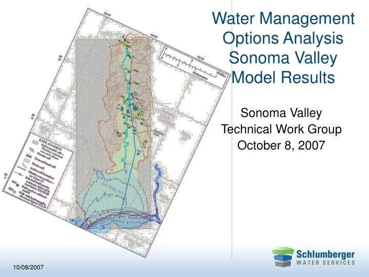 water management options analysis sonoma valley model results