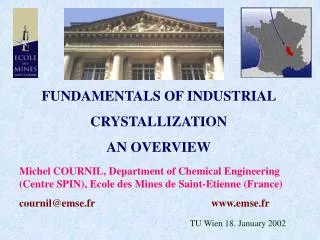 FUNDAMENTALS OF INDUSTRIAL CRYSTALLIZATION AN OVERVIEW