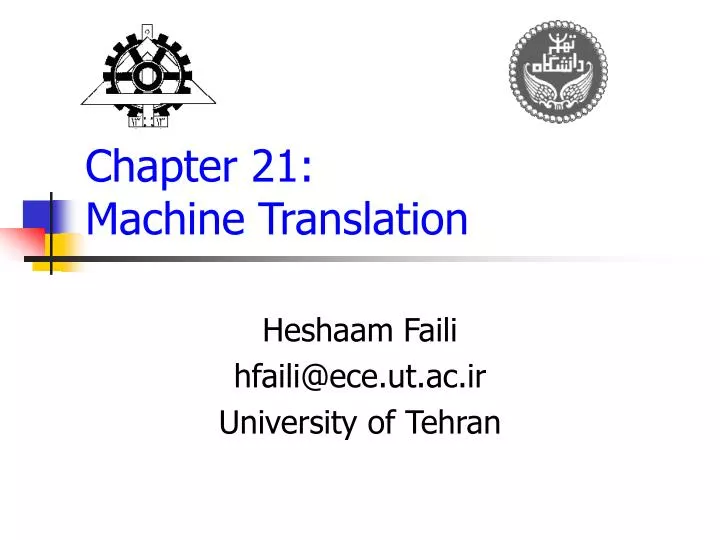 chapter 21 machine translation