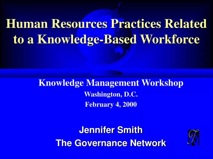 human resources practices related to a knowledge based workforce