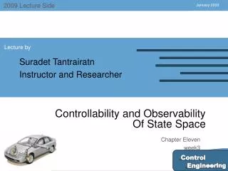 Controllability and Observability Of State Space