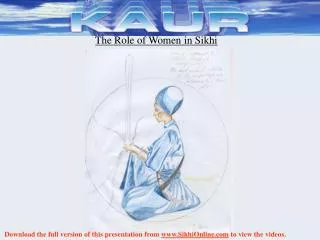 The Role of Women in Sikhi