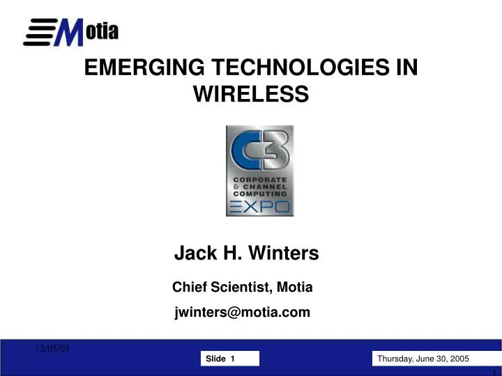 emerging technologies in wireless