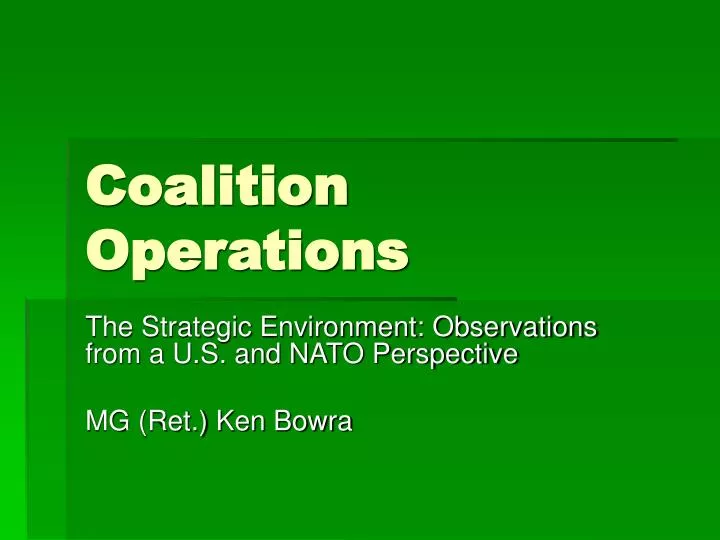 coalition operations
