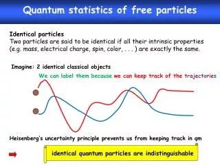 Quantum statistics of free particles