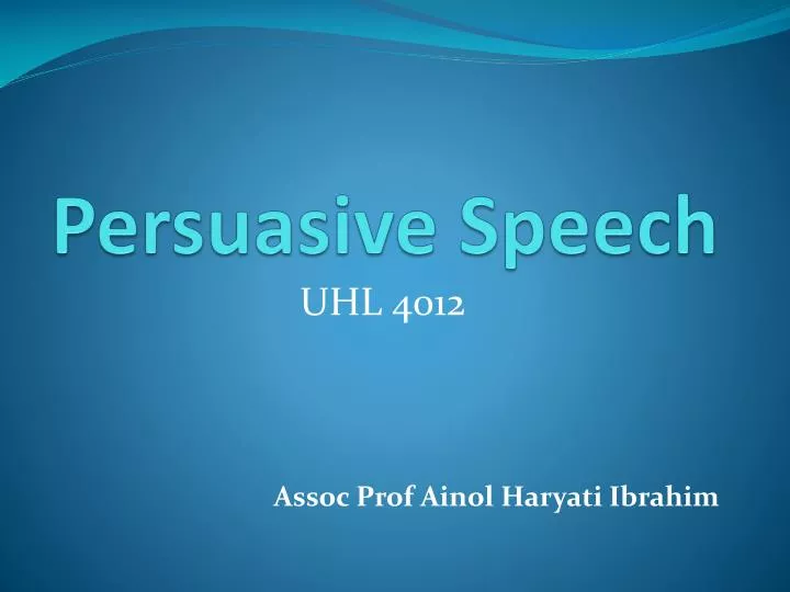 persuasive speech