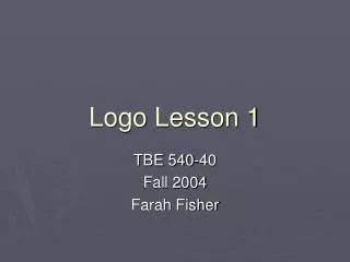 Logo Lesson 1