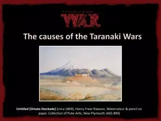 The causes of the Taranaki Wars