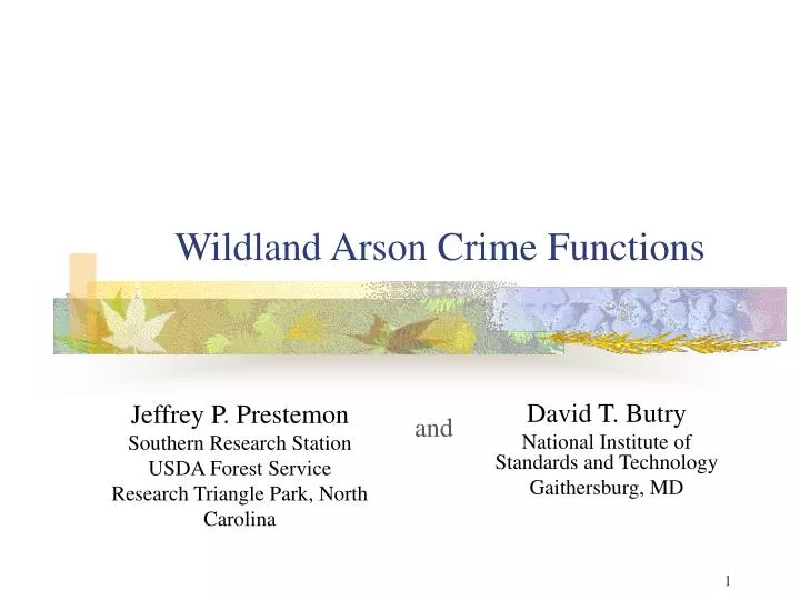 wildland arson crime functions