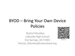 BYOD – Bring Your Own Device Policies
