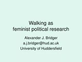 Walking as feminist political research