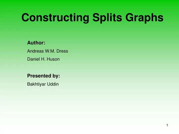 constructing splits graphs