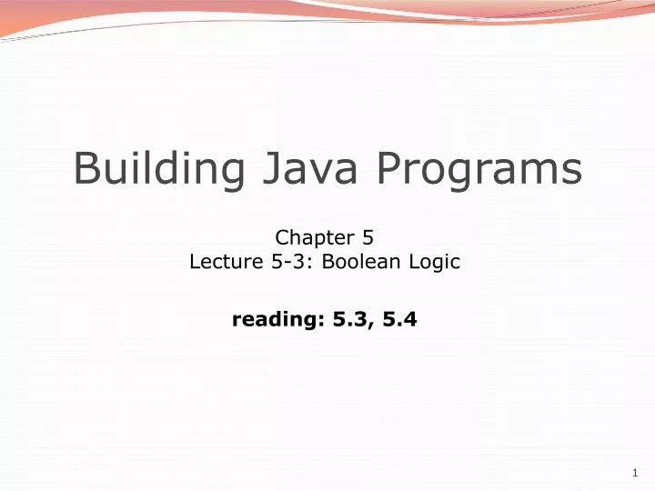 building java programs