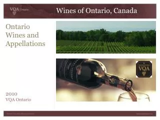 Ontario Wines and Appellations 2010 VQA Ontario