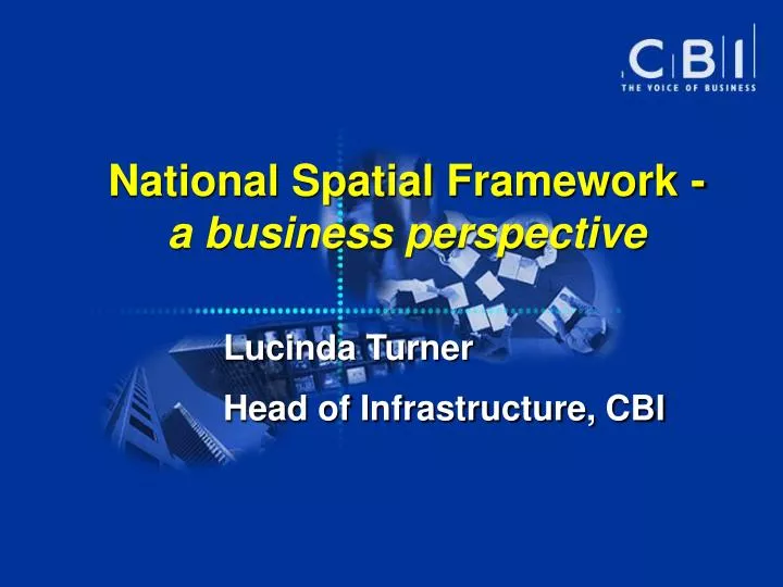 national spatial framework a business perspective