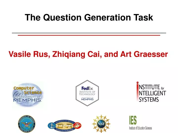 the question generation task