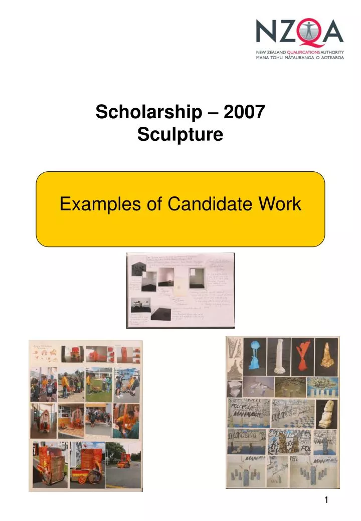 scholarship 2007 sculpture