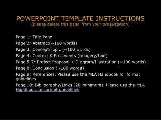 POWERPOINT TEMPLATE INSTRUCTIONS (please delete this page from your presentation)