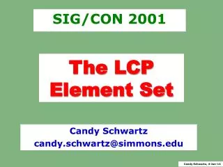 The LCP Element Set