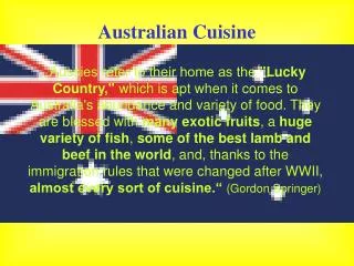 Australian Cuisine