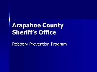 Arapahoe County Sheriff’s Office