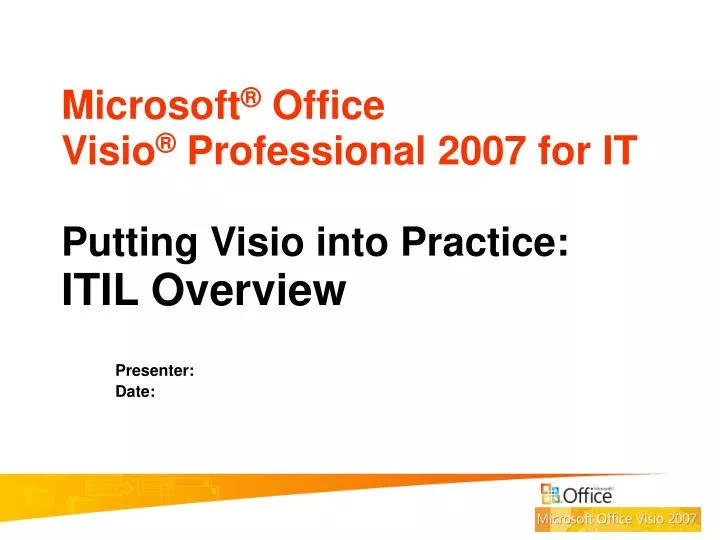 microsoft office visio professional 2007 for it putting visio into practice itil overview
