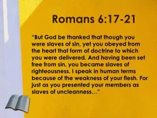 Romans 6:17-21