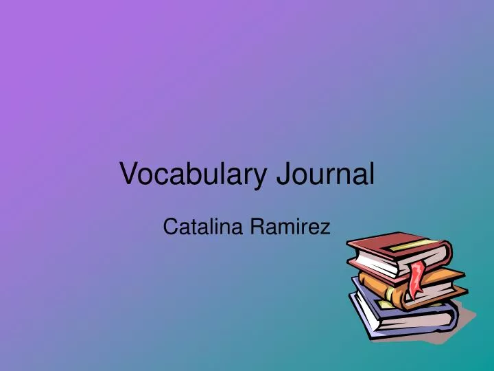 vocabulary journal
