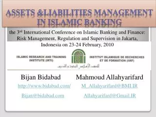 Assets &amp;Liabilities Management in Islamic Banking