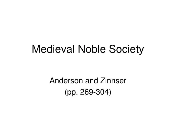 medieval noble society