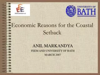 Economic Reasons for the Coastal Setback