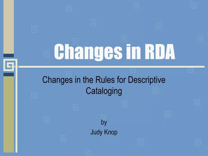 changes in rda