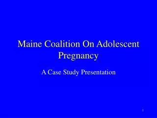 Maine Coalition On Adolescent Pregnancy