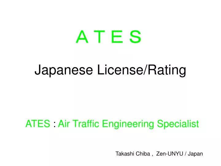 japanese license rating
