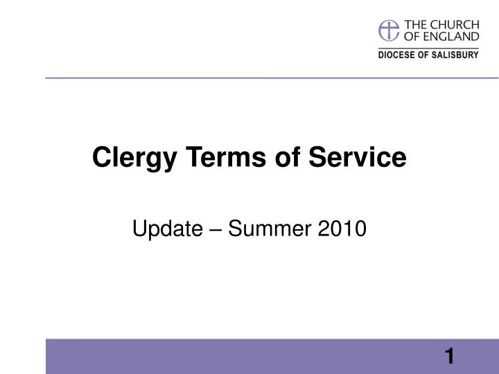 clergy terms of service