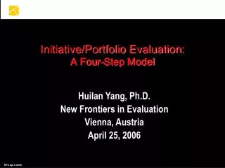 Initiative/Portfolio Evaluation: A Four-Step Model