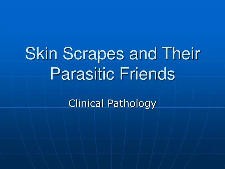 skin scrapes and their parasitic friends
