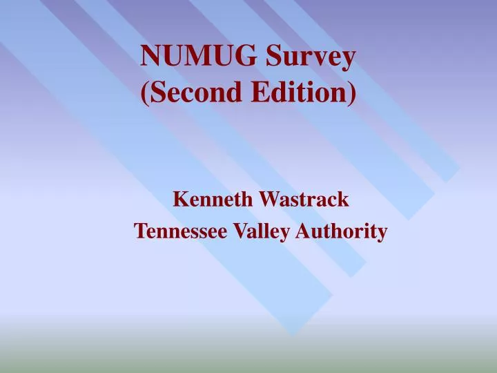 numug survey second edition