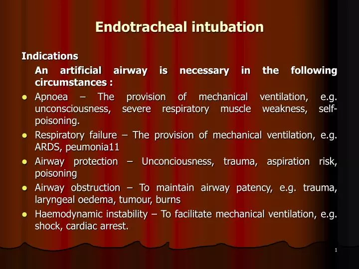 endotracheal intubation