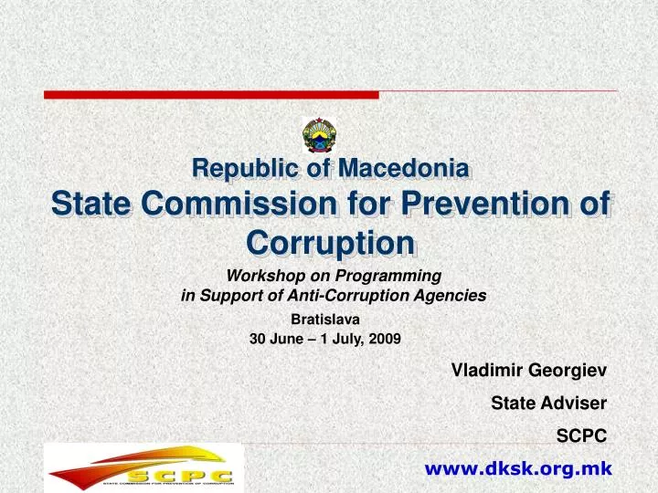 republic of macedonia state commission for prevention of corruption