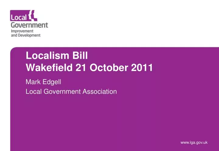 localism bill wakefield 21 october 2011