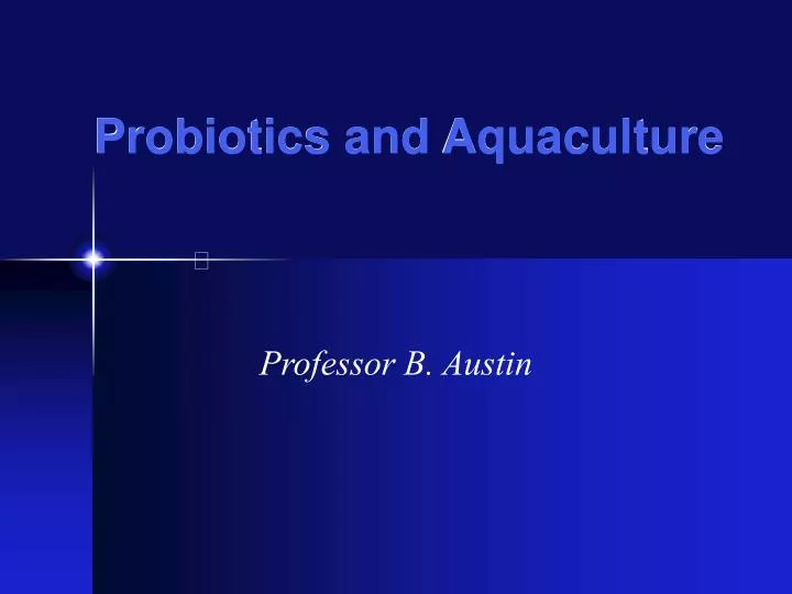 probiotics and aquaculture
