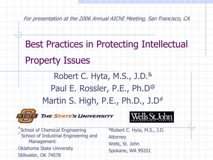 best practices in protecting intellectual property issues