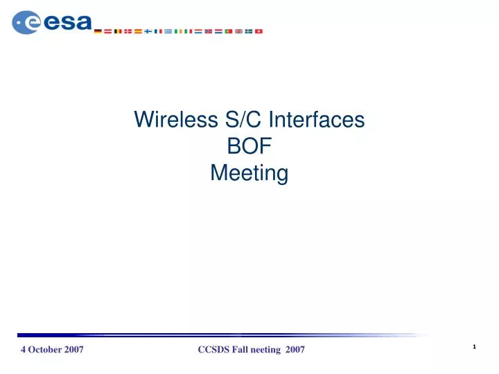 wireless s c interfaces bof meeting