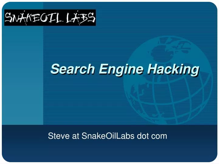 search engine hacking