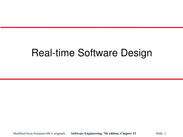 real time software design
