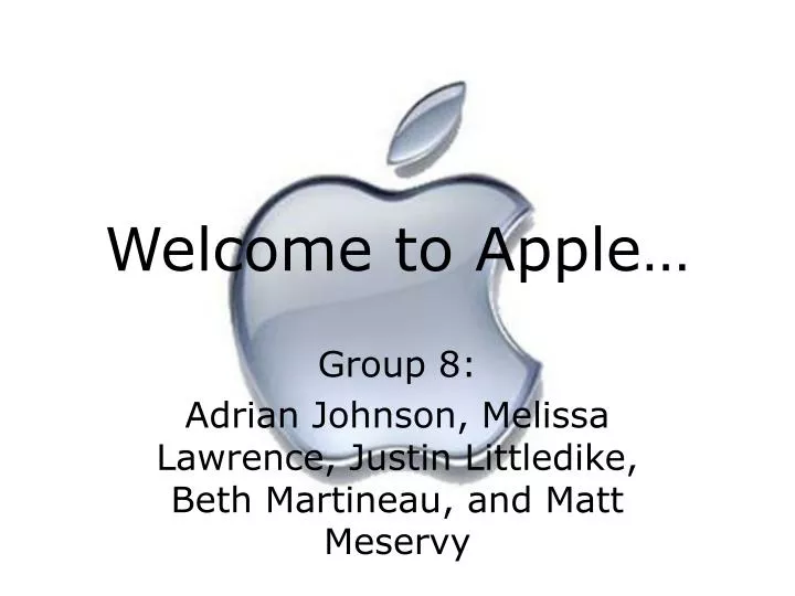 welcome to apple