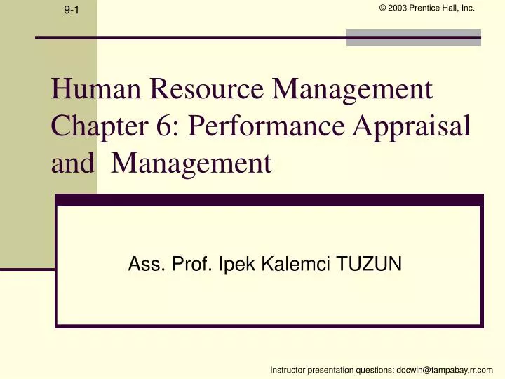human resource management chapter 6 performance appraisal and management